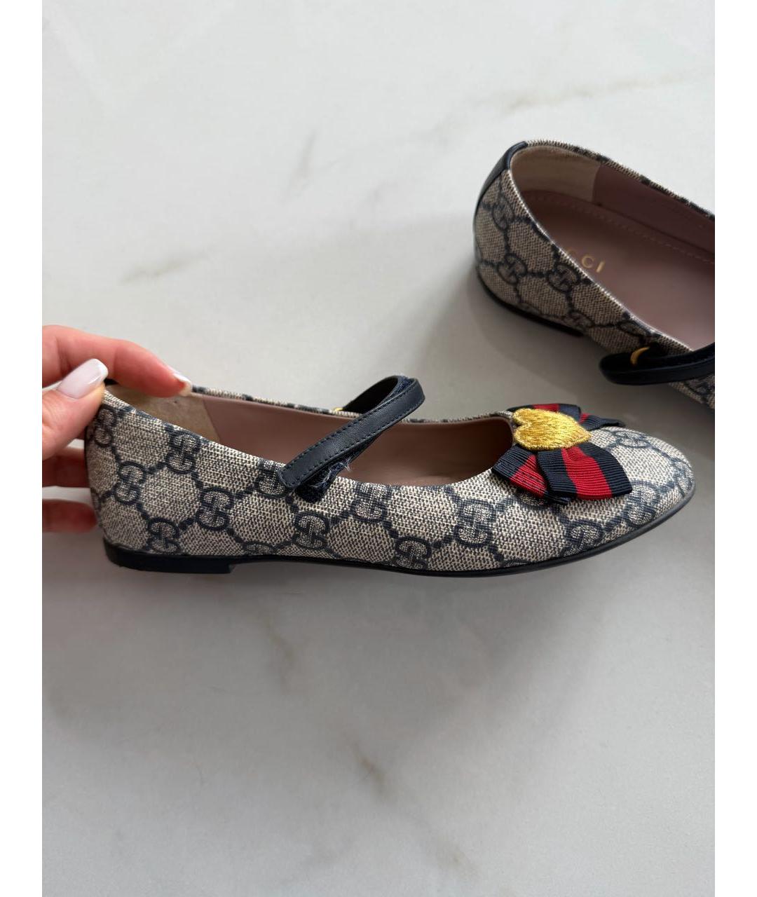 GUCCI Черные кожаные балетки, фото 6