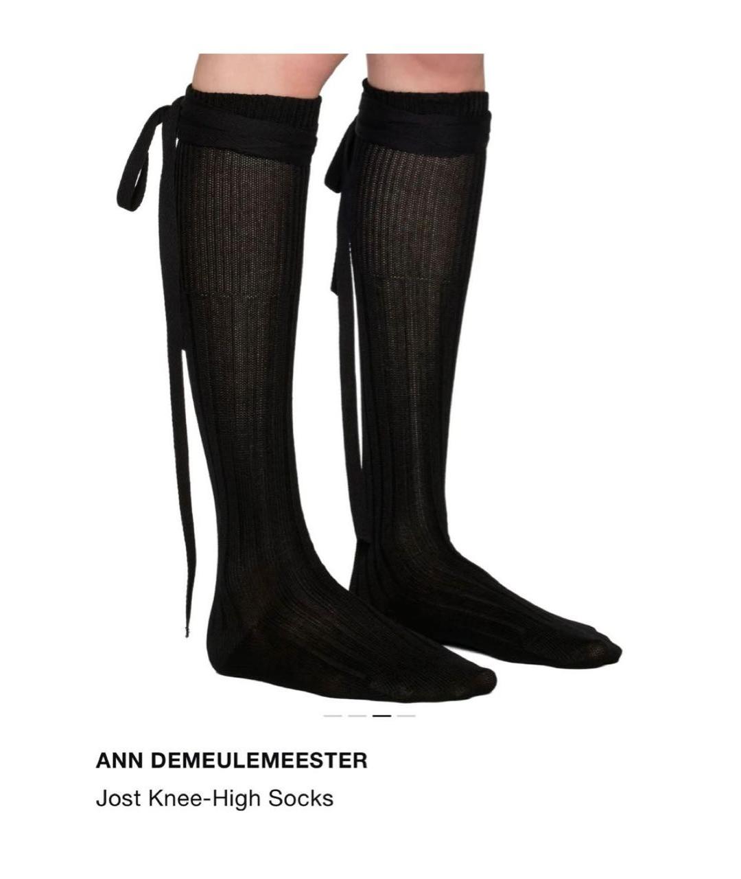 ANN DEMEULEMEESTER Черные носки, чулки и колготы, фото 4