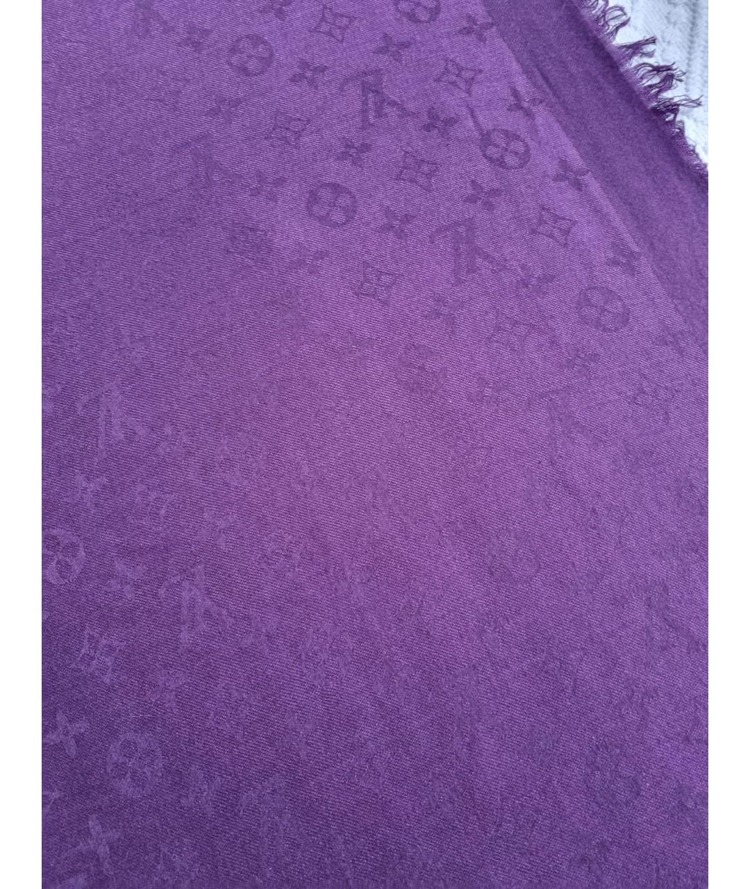 LOUIS VUITTON Фиолетовый шарф, фото 4