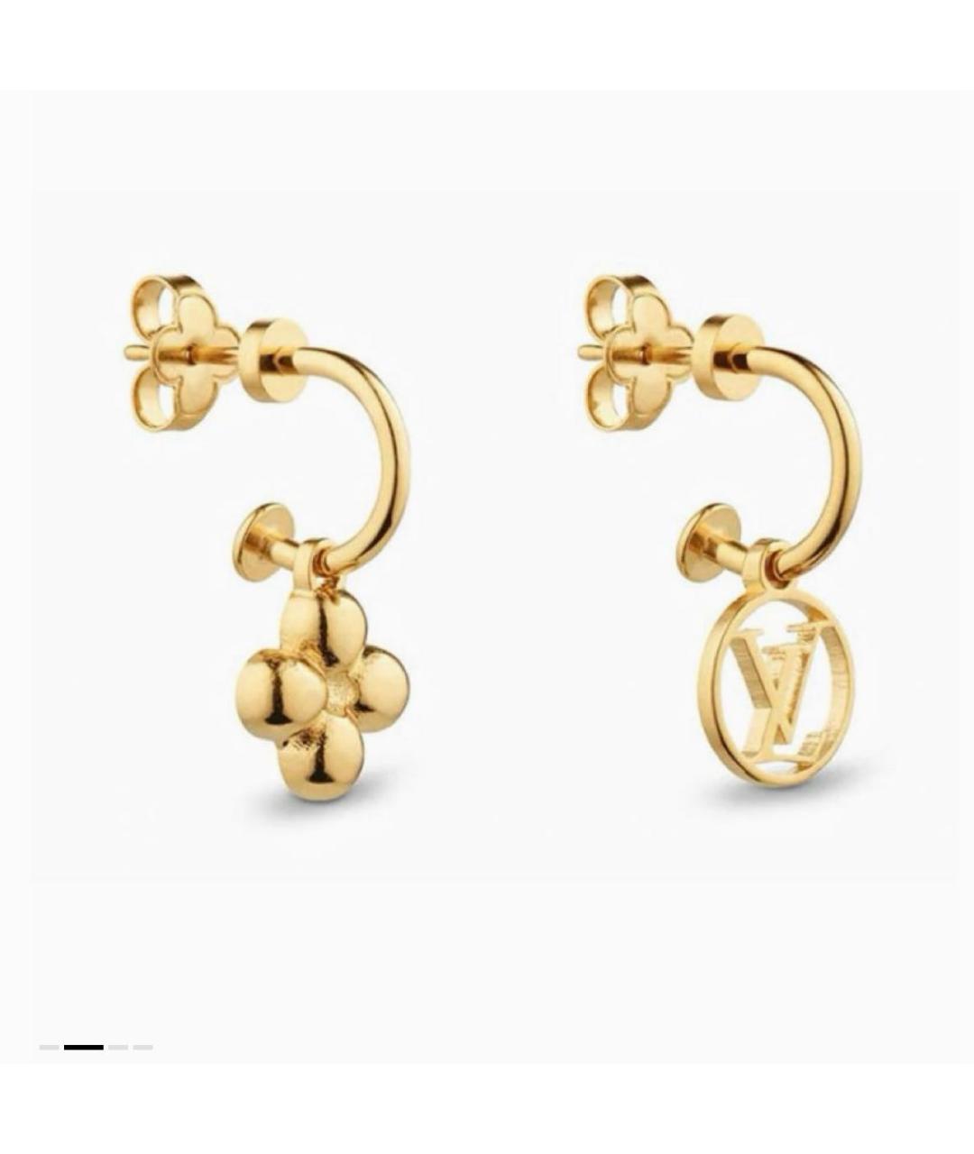 LOUIS VUITTON Золотые позолоченные серьги, фото 8