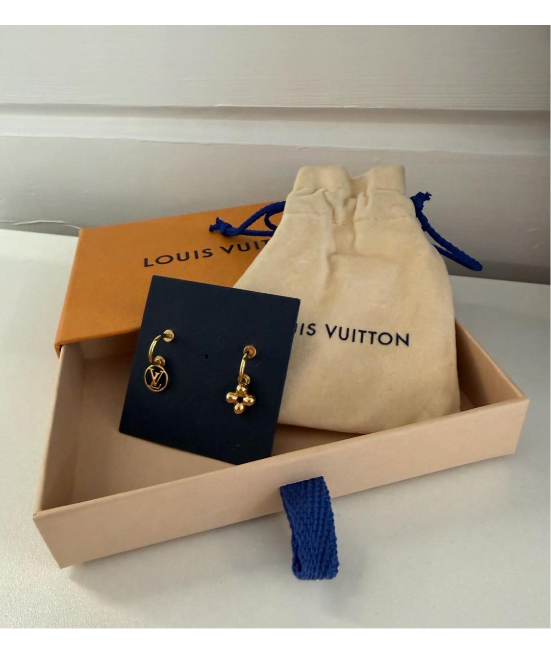 LOUIS VUITTON Золотые позолоченные серьги, фото 4