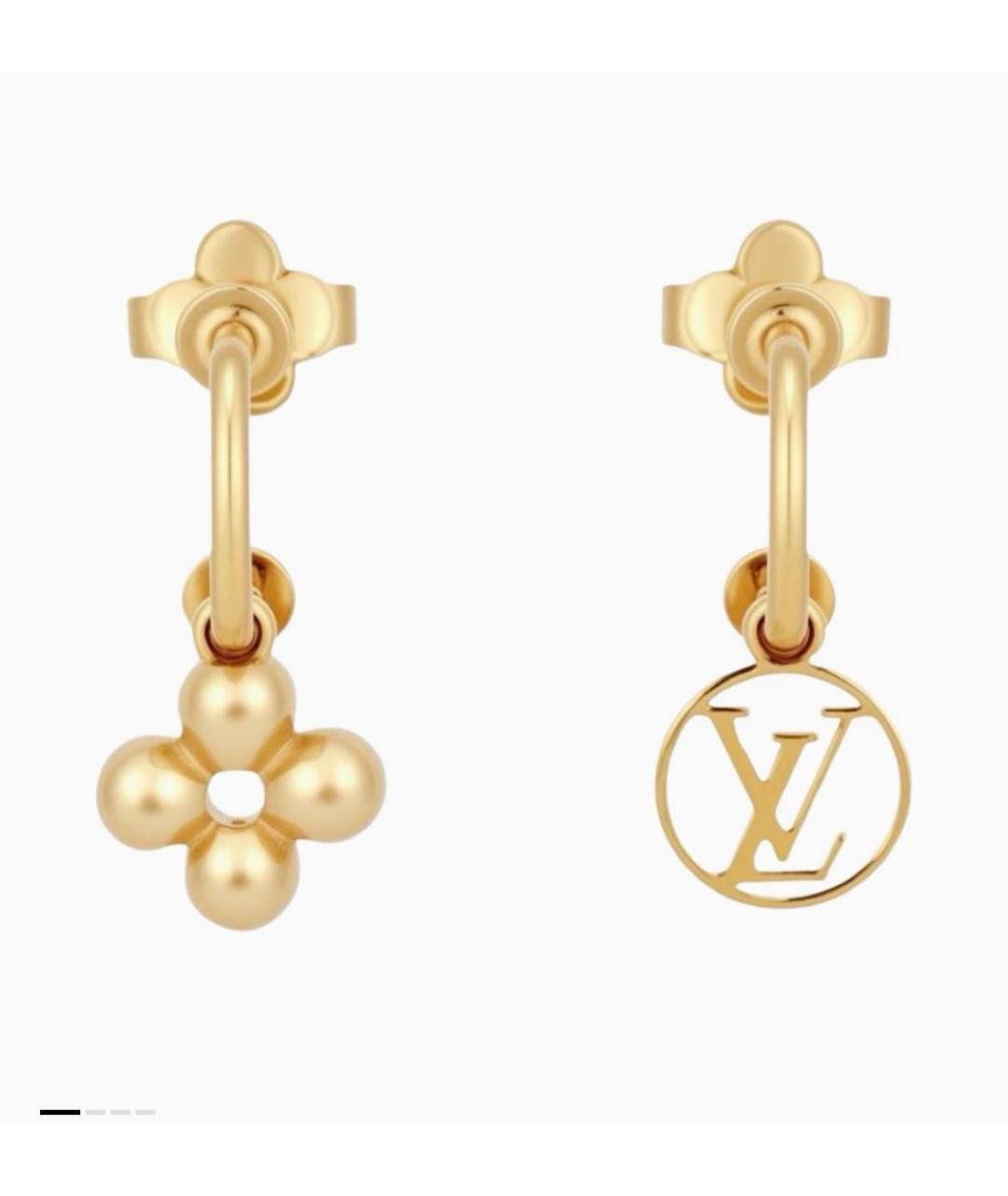 LOUIS VUITTON Золотые позолоченные серьги, фото 2