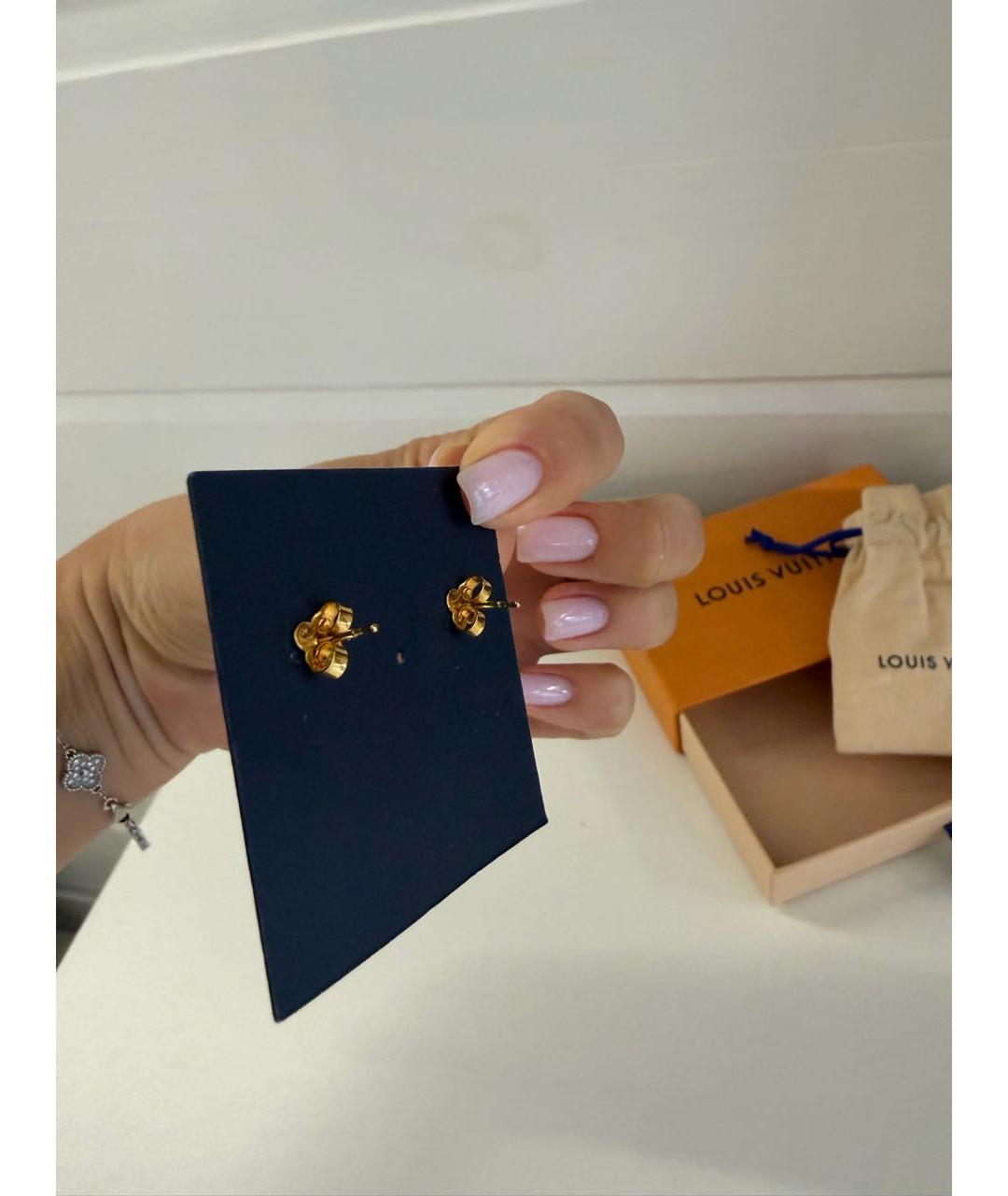 LOUIS VUITTON Золотые позолоченные серьги, фото 5