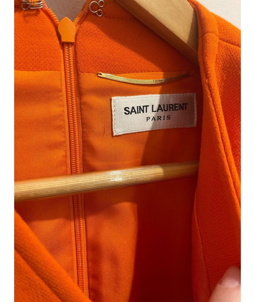 SAINT LAURENT Оранжевое повседневное платье, фото 3
