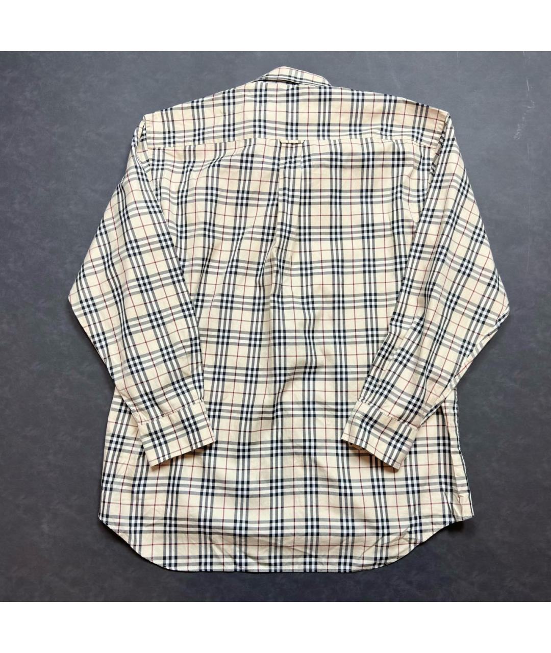 BURBERRY Бежевая хлопковая кэжуал рубашка, фото 2