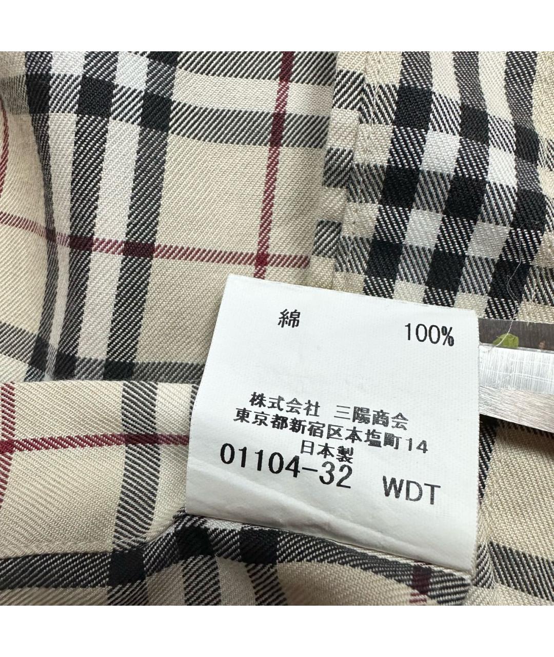 BURBERRY Бежевая хлопковая кэжуал рубашка, фото 6