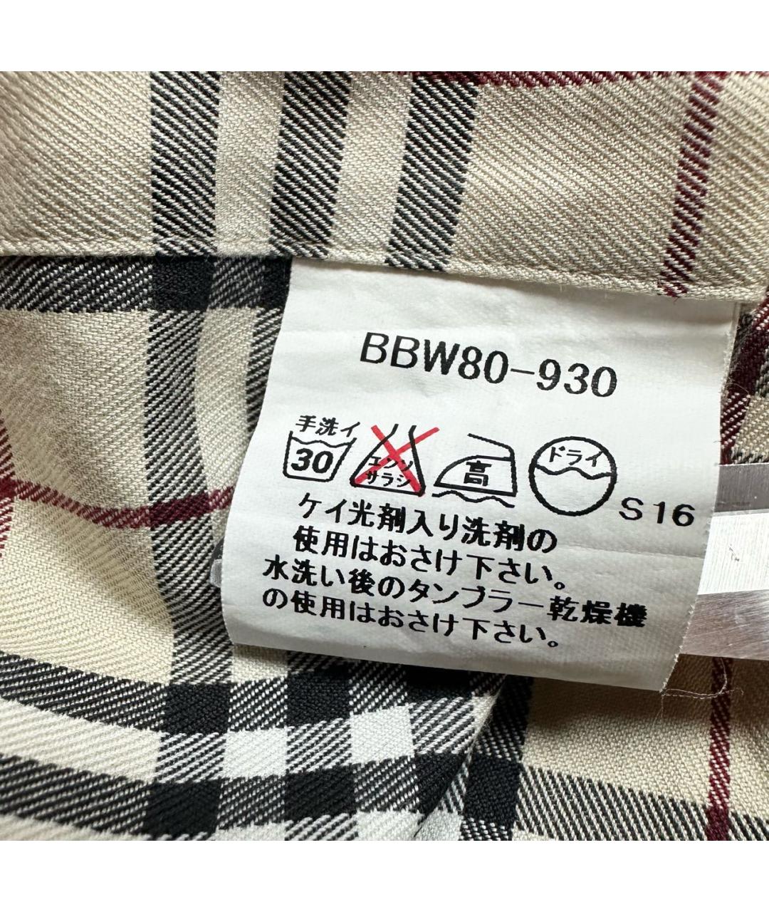 BURBERRY Бежевая хлопковая кэжуал рубашка, фото 5
