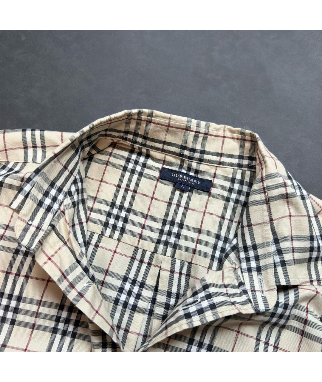 BURBERRY Бежевая хлопковая кэжуал рубашка, фото 3