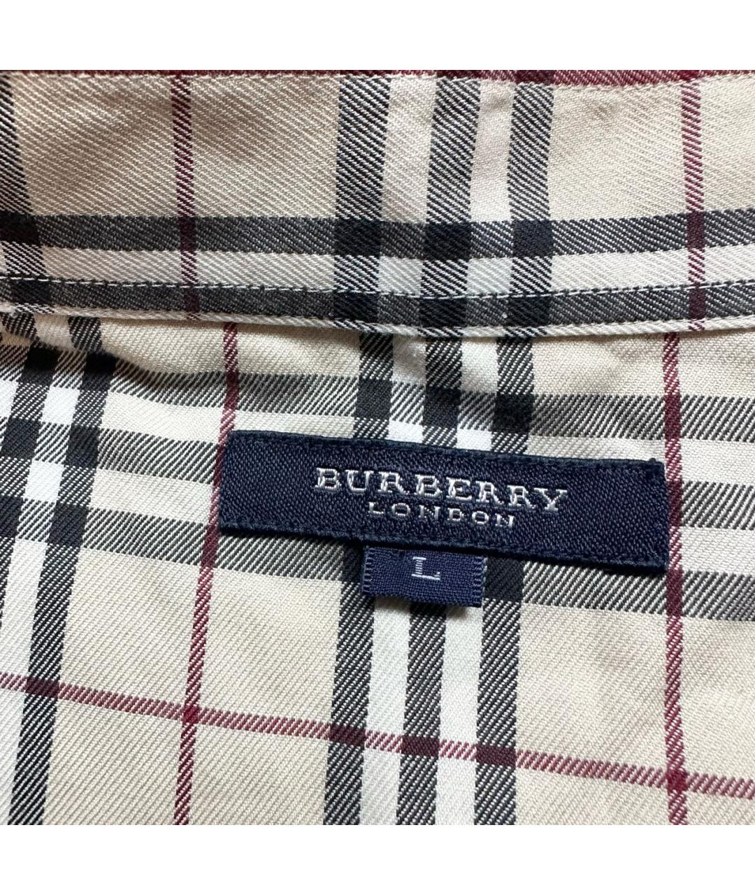 BURBERRY Бежевая хлопковая кэжуал рубашка, фото 4
