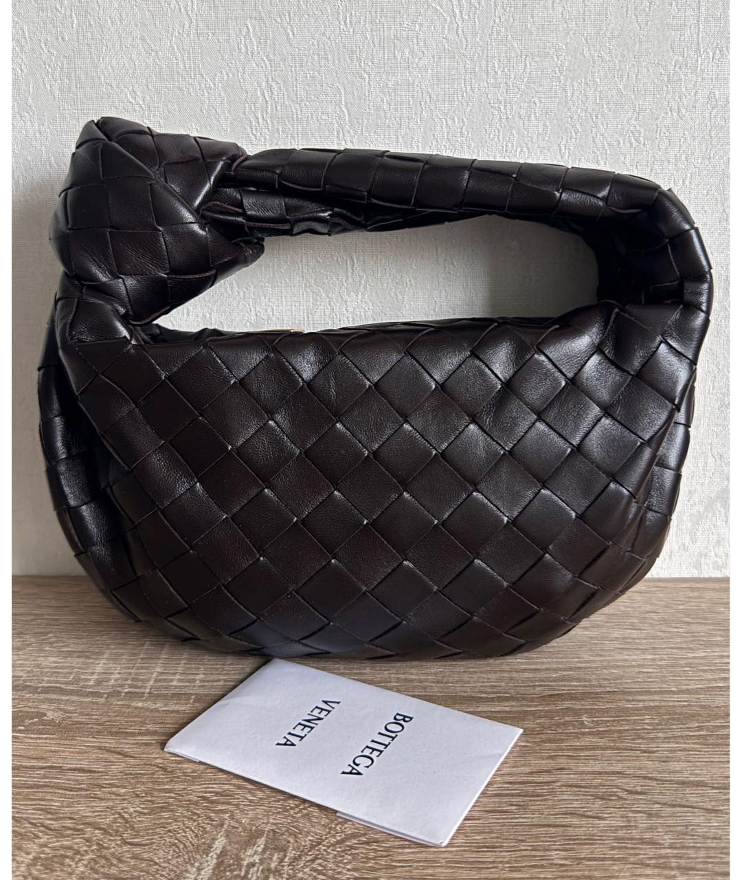 BOTTEGA VENETA Коричневая кожаная сумка с короткими ручками, фото 8