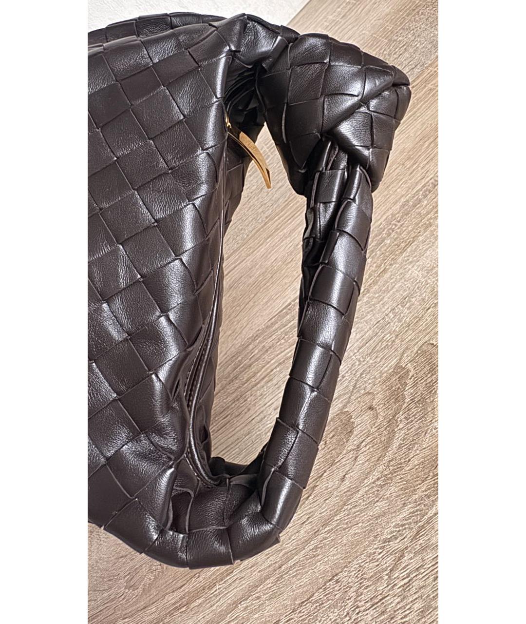 BOTTEGA VENETA Коричневая кожаная сумка с короткими ручками, фото 6