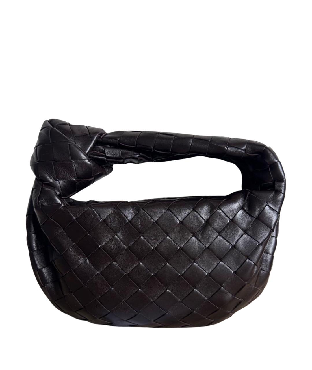 BOTTEGA VENETA Коричневая кожаная сумка с короткими ручками, фото 1