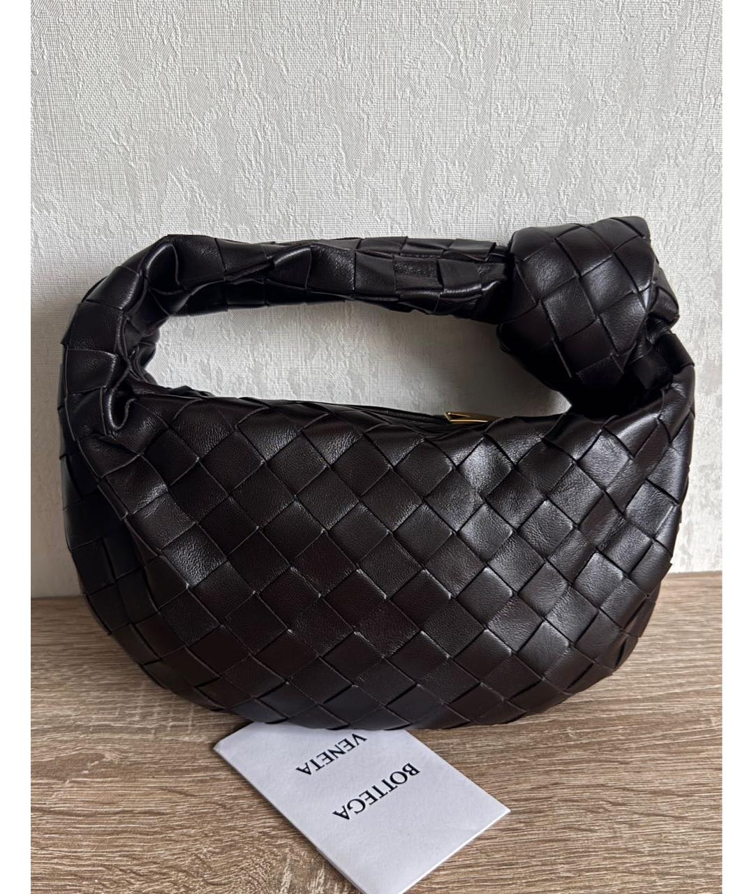 BOTTEGA VENETA Коричневая кожаная сумка с короткими ручками, фото 2