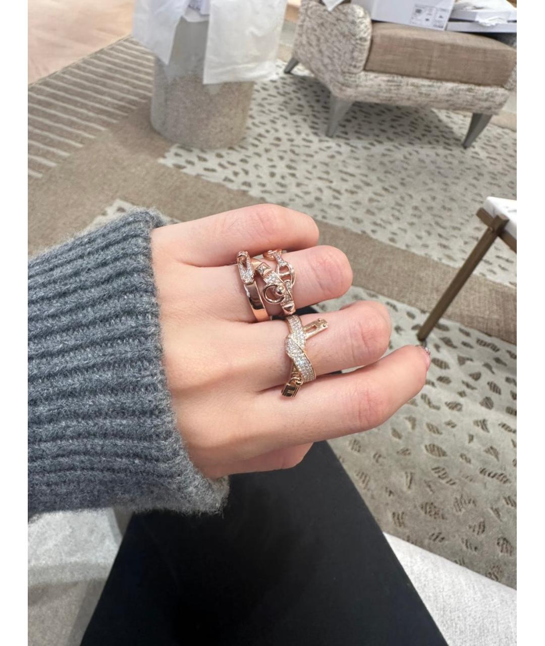 HERMES Золотое кольцо из розового золота, фото 7