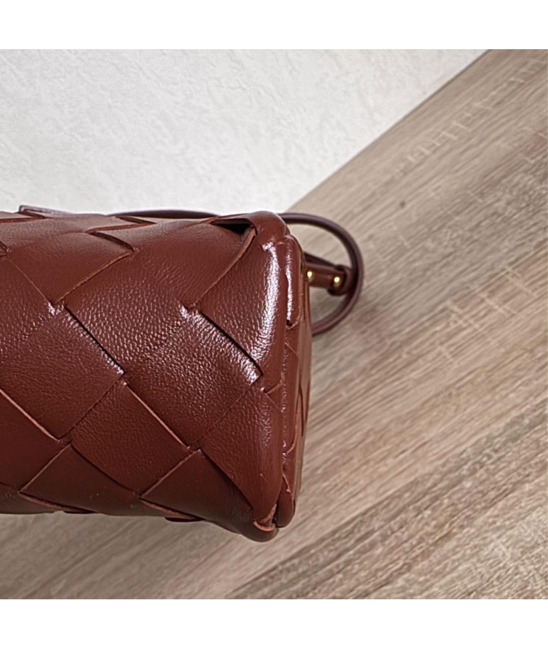 BOTTEGA VENETA Красная кожаная сумка через плечо, фото 4