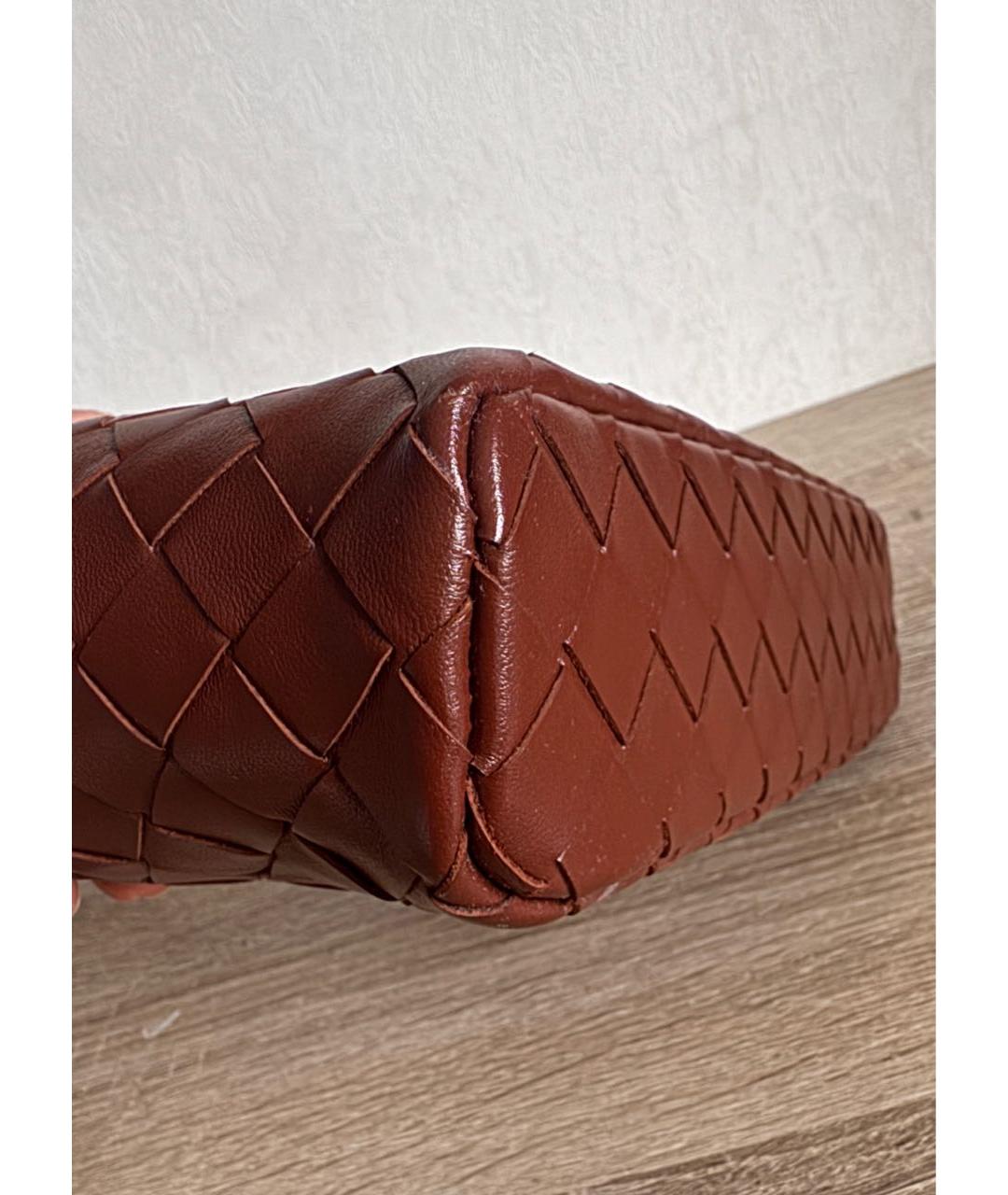 BOTTEGA VENETA Красная кожаная сумка через плечо, фото 3