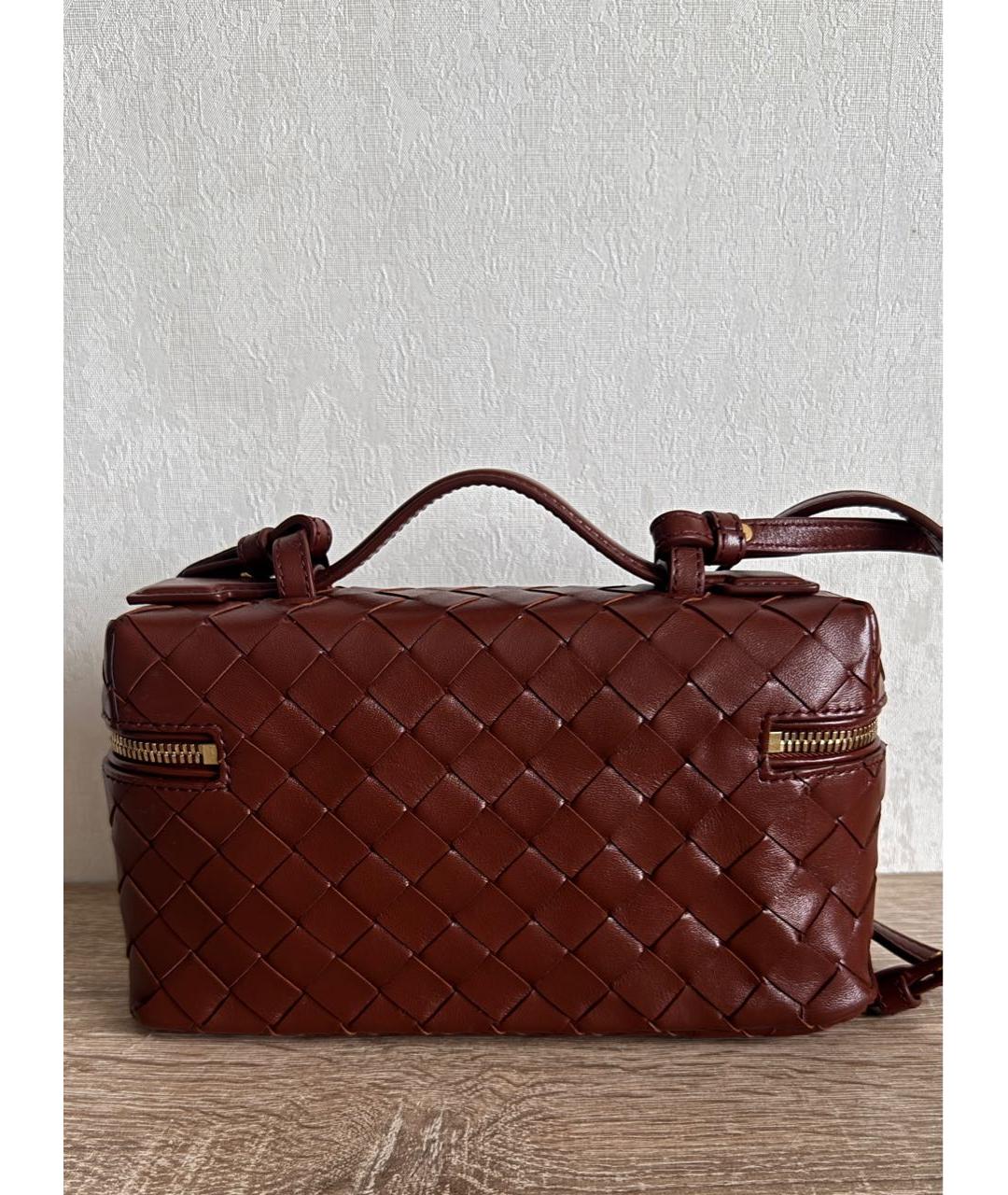 BOTTEGA VENETA Красная кожаная сумка через плечо, фото 2