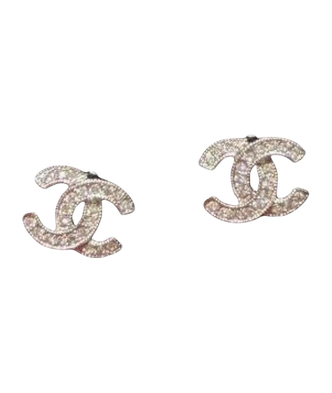 CHANEL Серебряные металлические серьги, фото 1