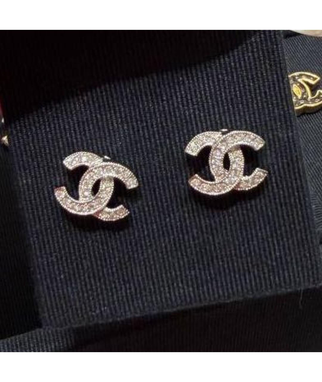 CHANEL Серебряные металлические серьги, фото 5