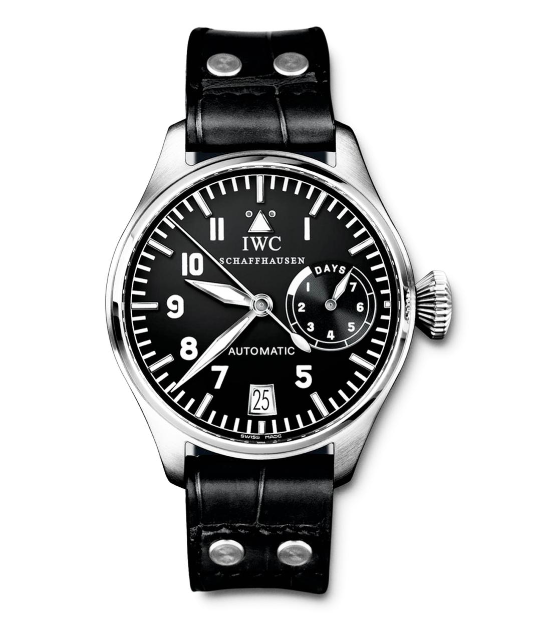 IWC Schaffhausen Черные металлические часы, фото 1