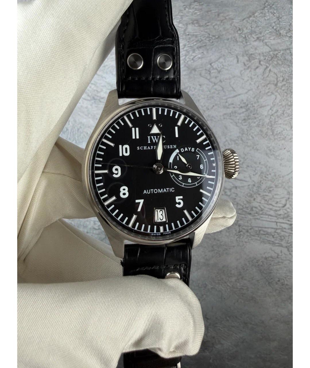 IWC Schaffhausen Черные металлические часы, фото 2