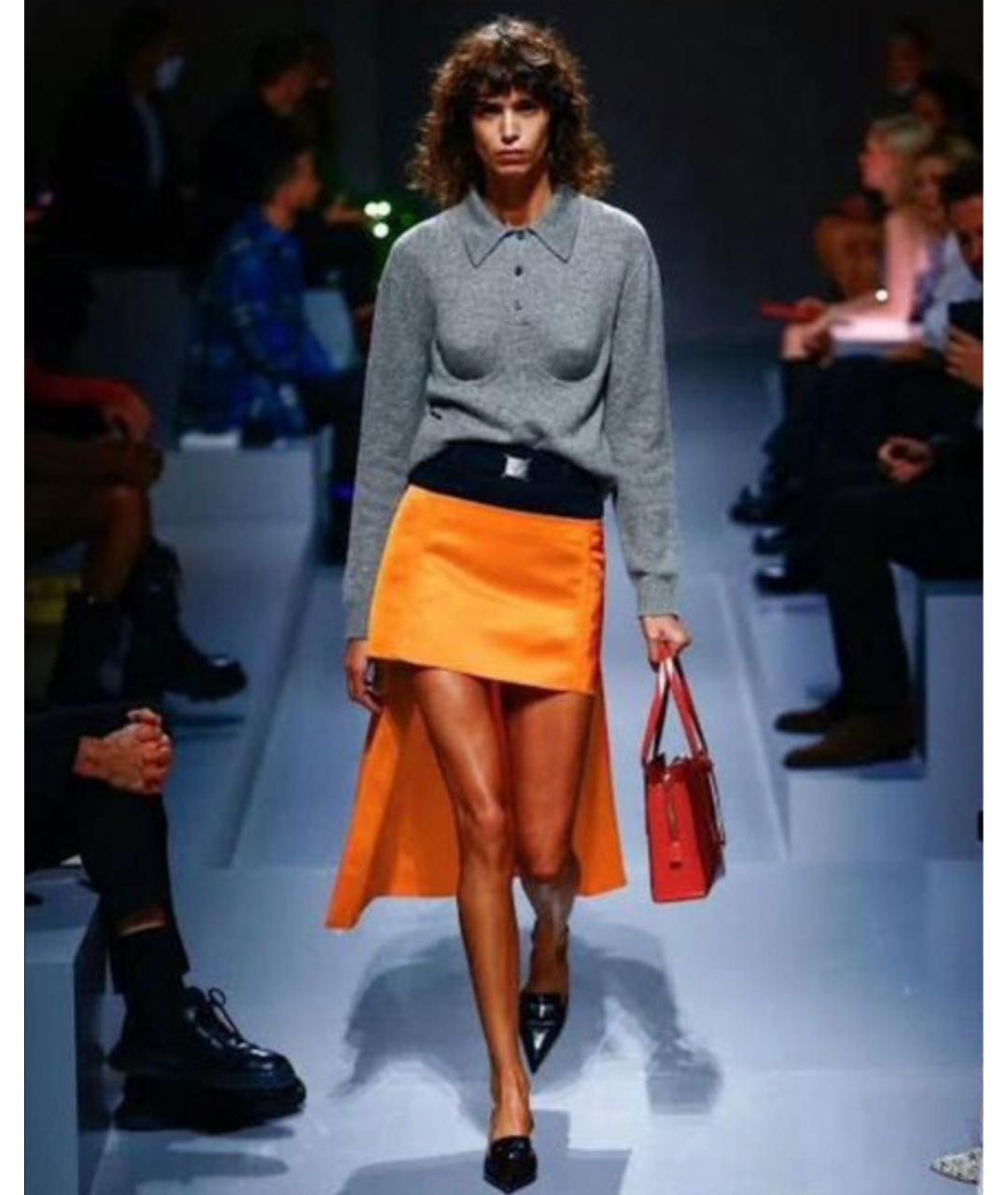 PRADA Черная шелковая юбка мини, фото 8