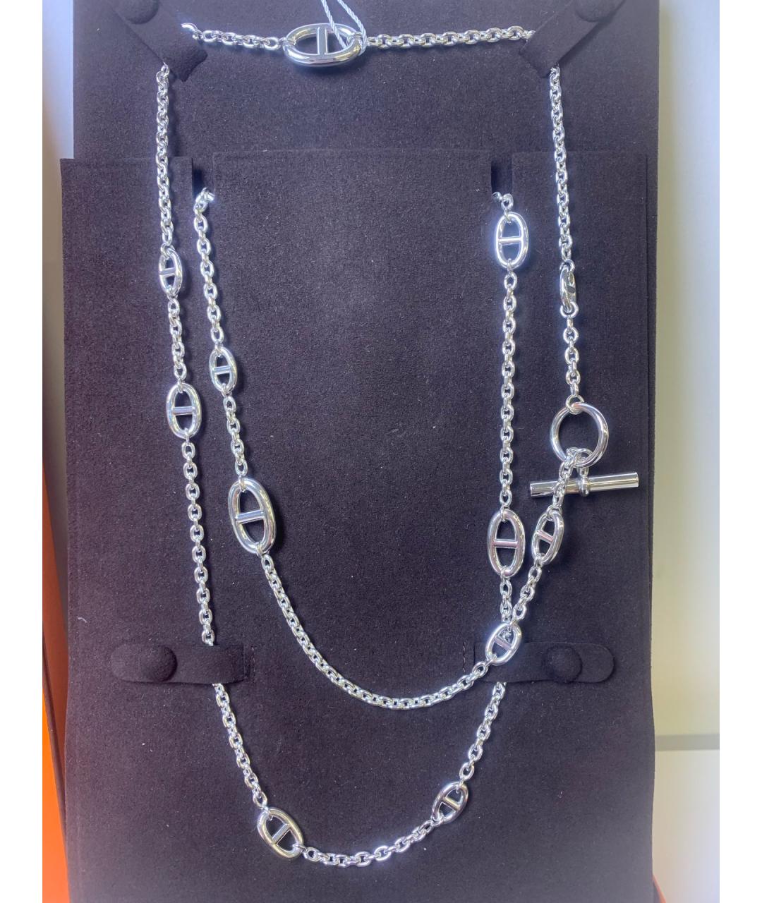HERMES Серебряное серебряное колье, фото 4