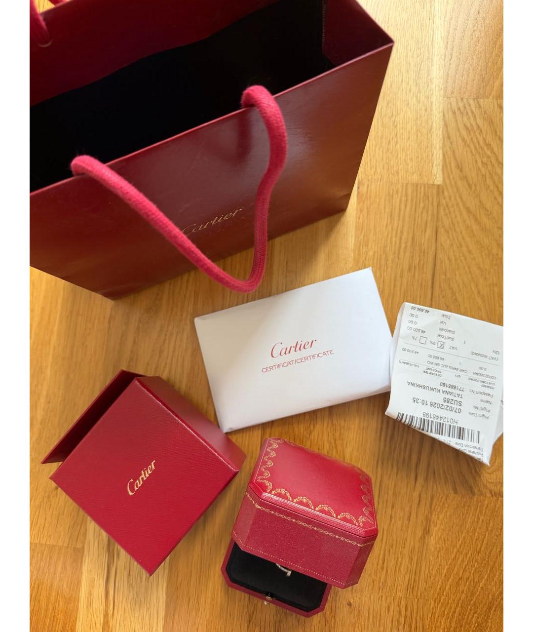CARTIER Серебряное кольцо из белого золота, фото 3