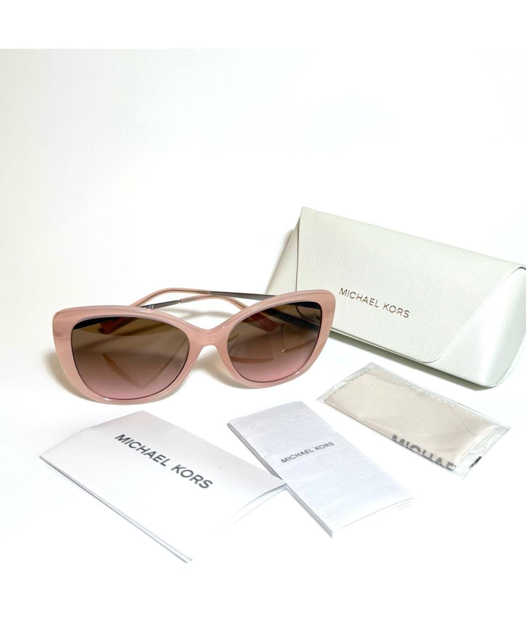 MICHAEL KORS Розовые пластиковые солнцезащитные очки, фото 5