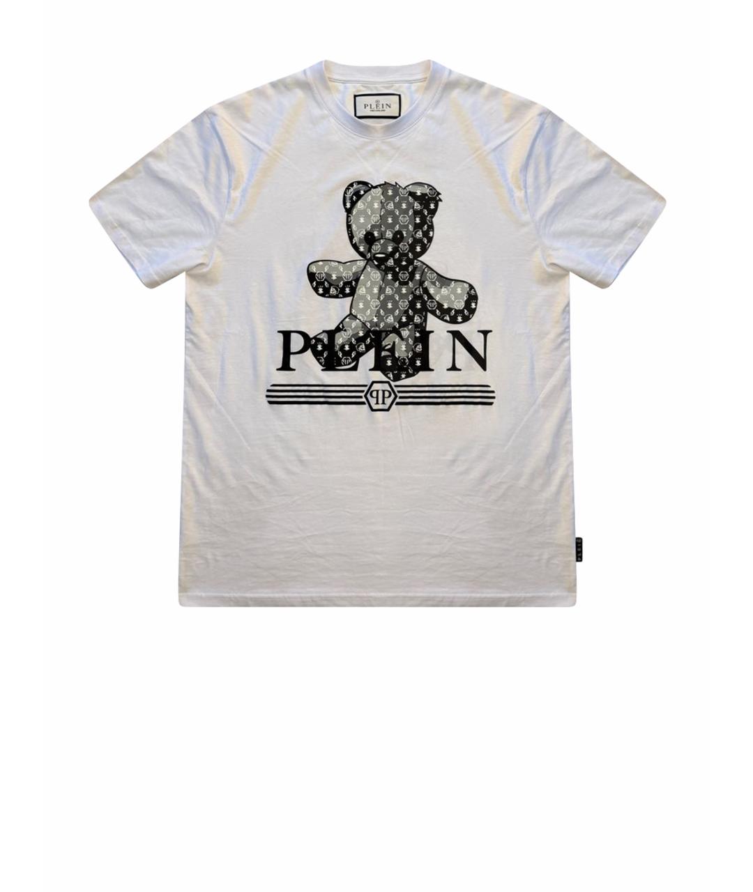 PHILIPP PLEIN Белая хлопковая футболка, фото 1