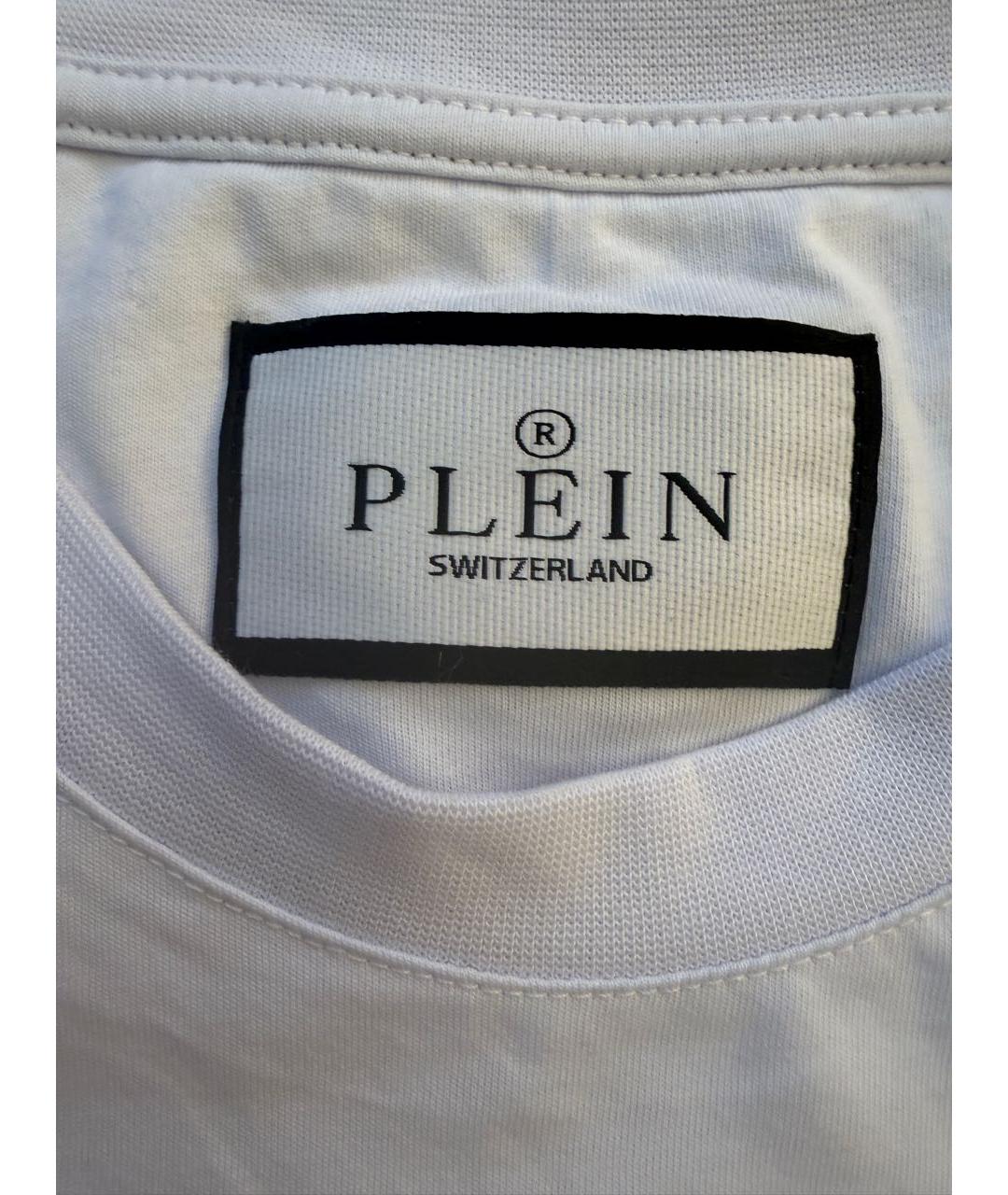 PHILIPP PLEIN Белая хлопковая футболка, фото 3