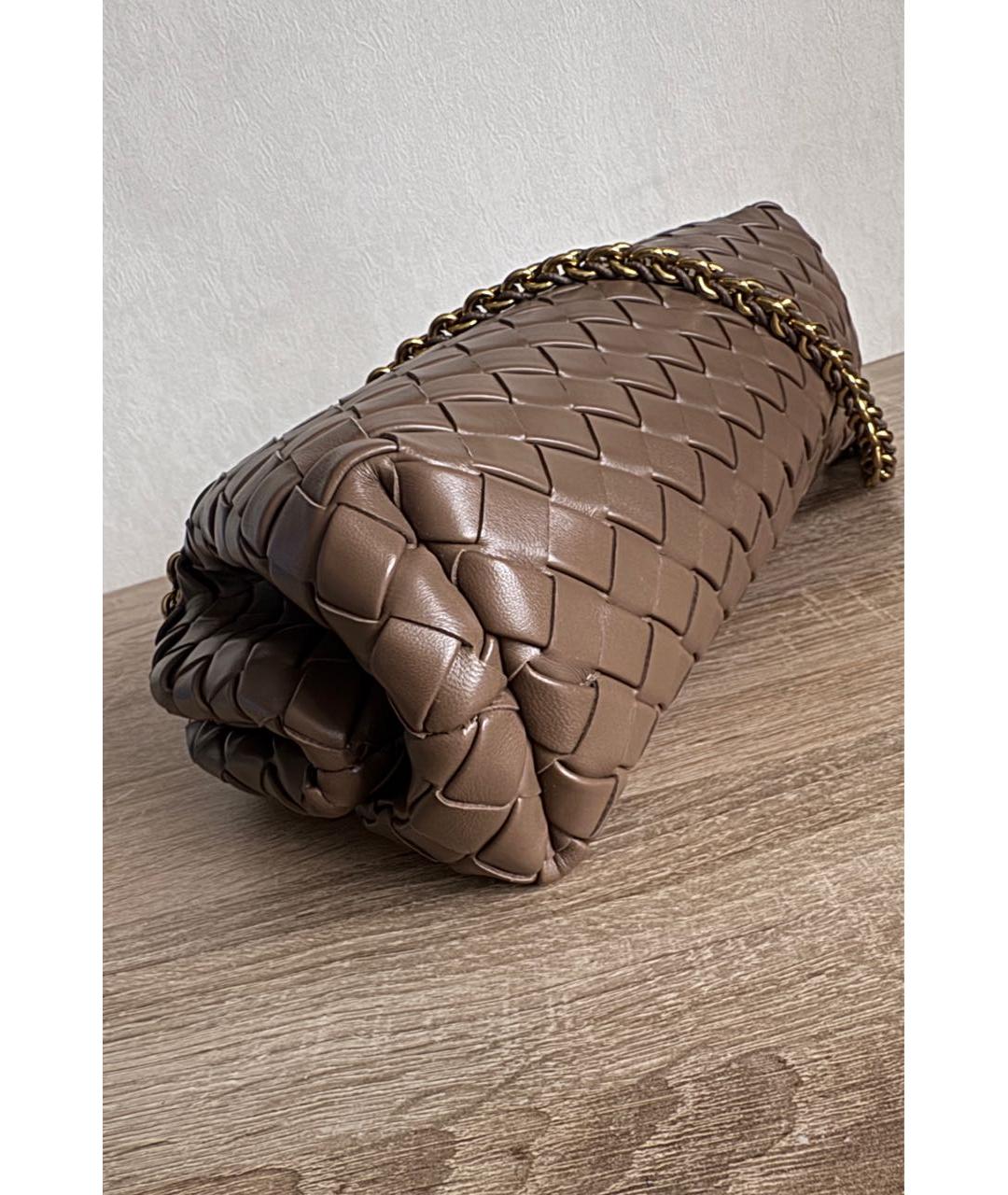 BOTTEGA VENETA Коричневая кожаная сумка через плечо, фото 3