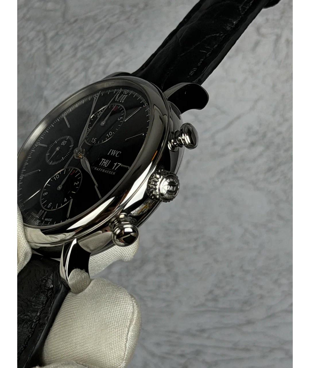 IWC Schaffhausen Черные металлические часы, фото 3