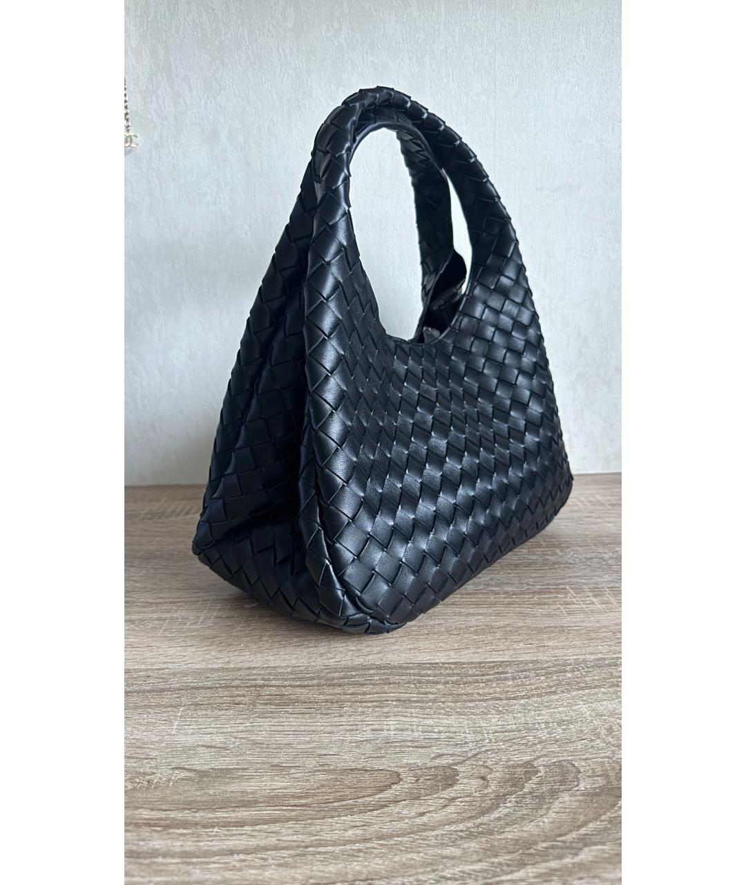 BOTTEGA VENETA Черная кожаная сумка тоут, фото 5