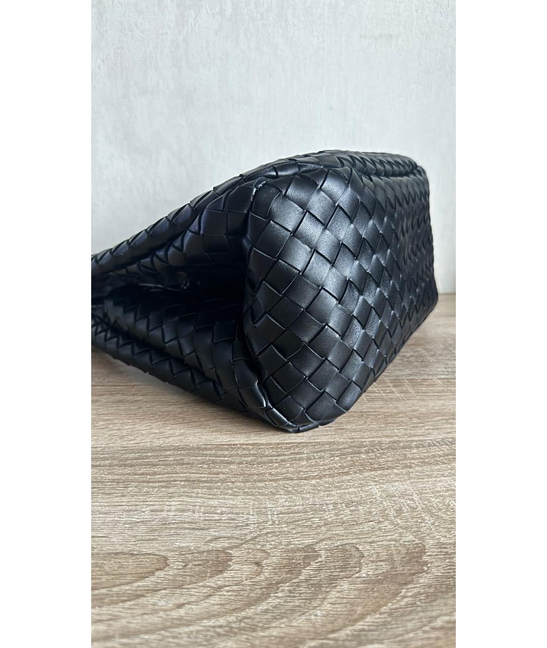 BOTTEGA VENETA Черная кожаная сумка тоут, фото 4