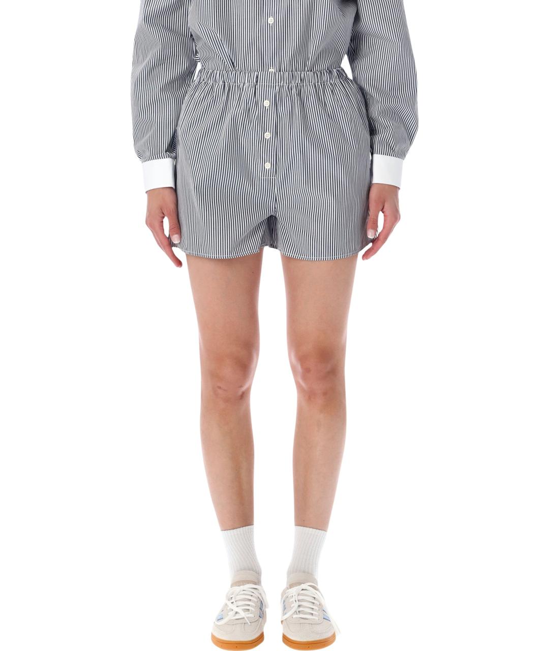 SPORTY AND RICH Серые хлопковые шорты, фото 1