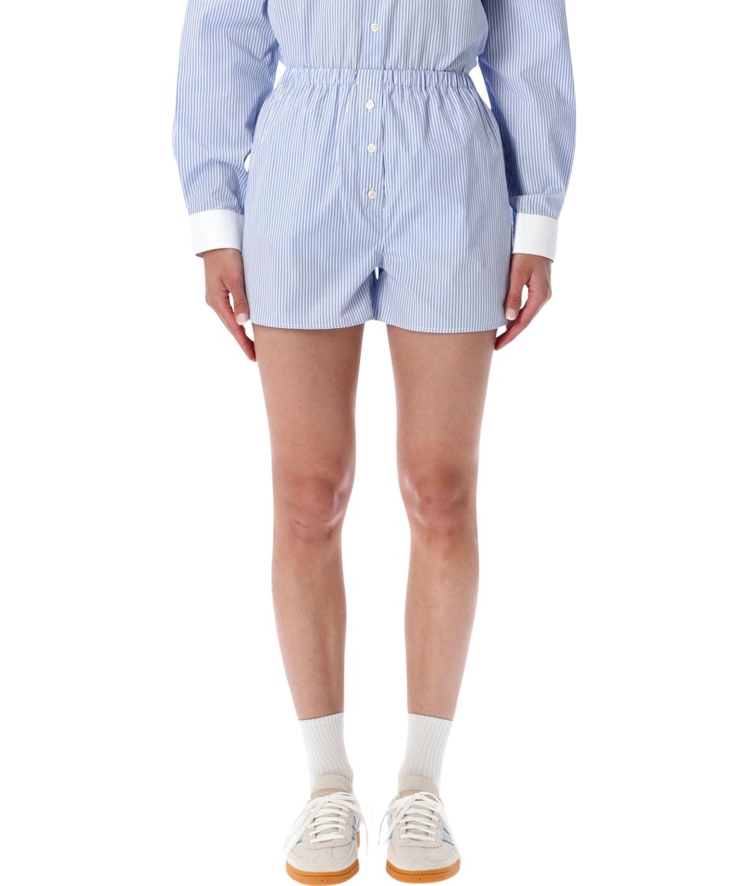 SPORTY AND RICH Голубые хлопковые шорты, фото 1
