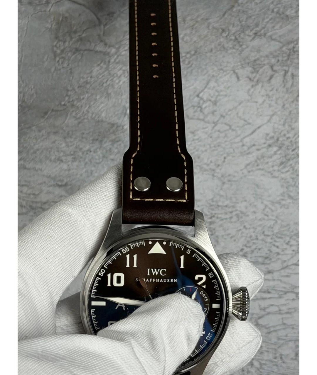 IWC Schaffhausen Коричневые металлические часы, фото 5