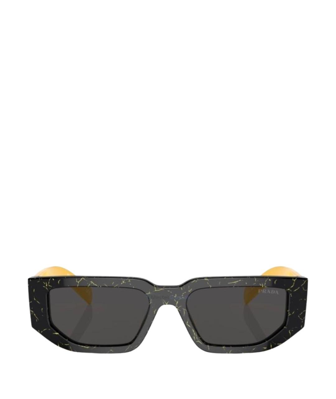 PRADA Черные пластиковые солнцезащитные очки, фото 1