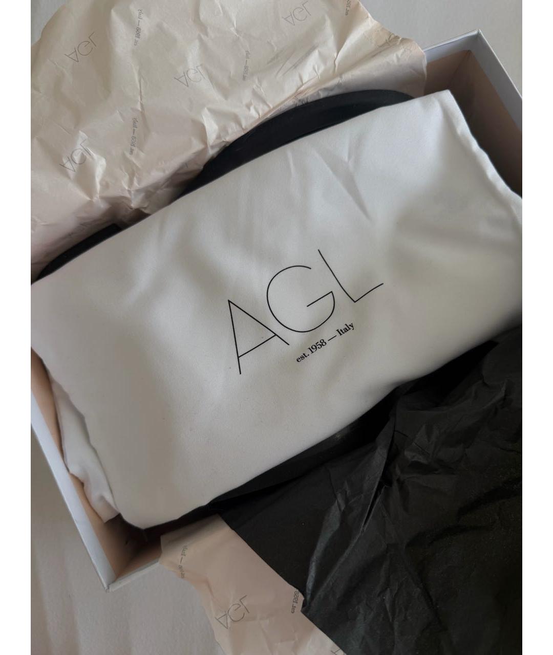 AGL Черные кожаные лоферы, фото 7