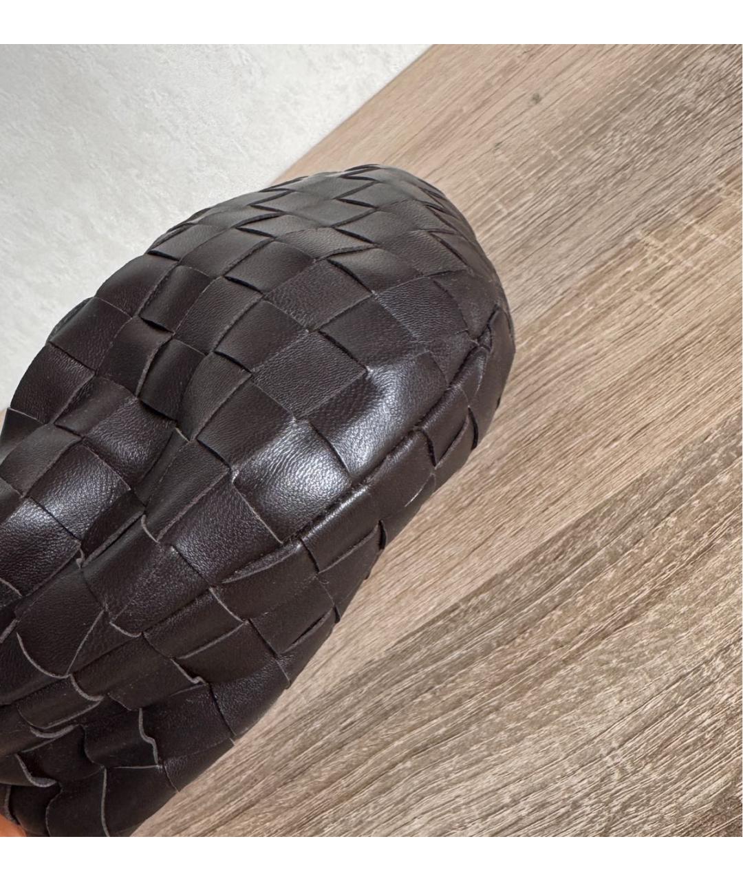 BOTTEGA VENETA Коричневая кожаная сумка с короткими ручками, фото 5