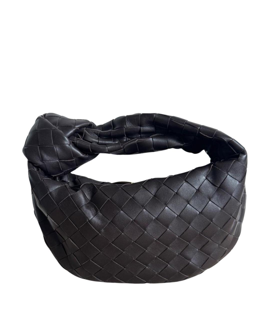 BOTTEGA VENETA Коричневая кожаная сумка с короткими ручками, фото 1
