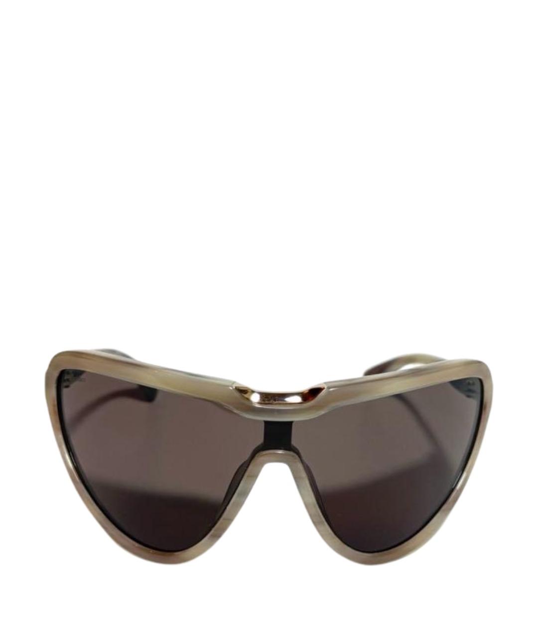 MAX MARA Бежевые пластиковые солнцезащитные очки, фото 1