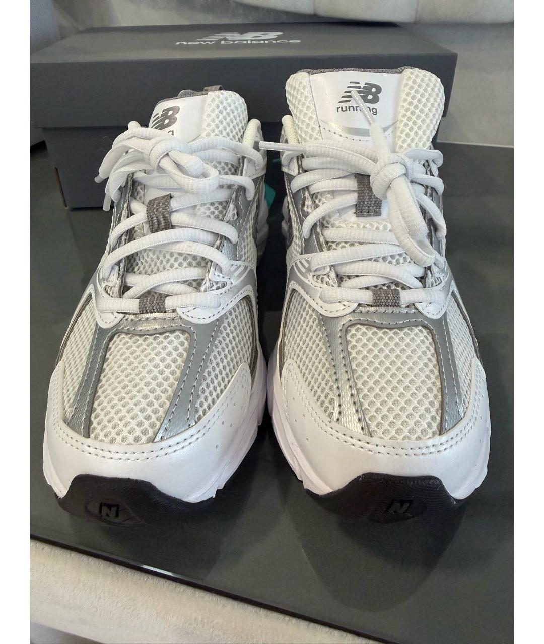 NEW BALANCE Белые текстильные кроссовки, фото 2