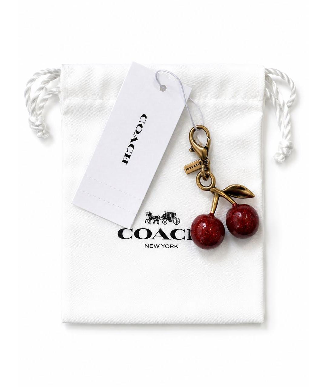 COACH Красный брелок, фото 2