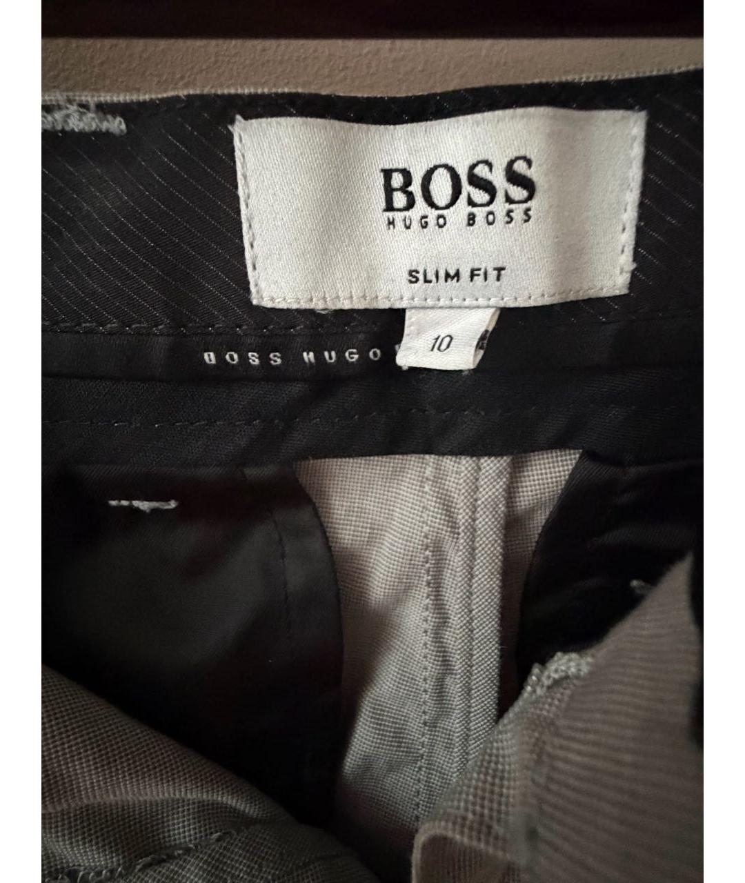 HUGO BOSS Серые хлопковые брюки и шорты, фото 4