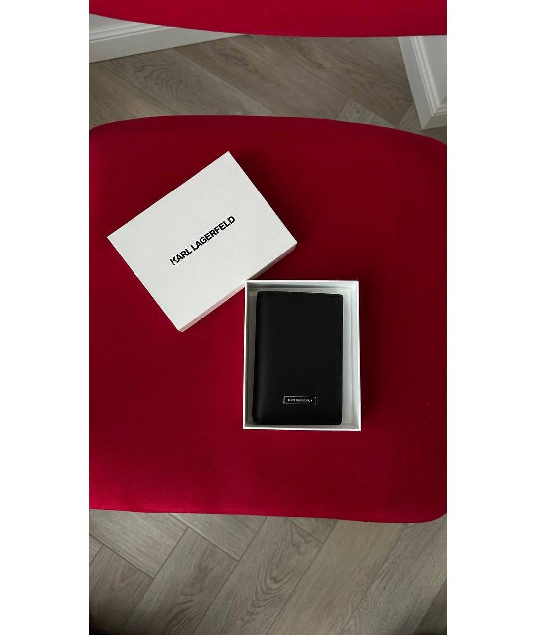 KARL LAGERFELD Черный полиуретановый кардхолдер, фото 3