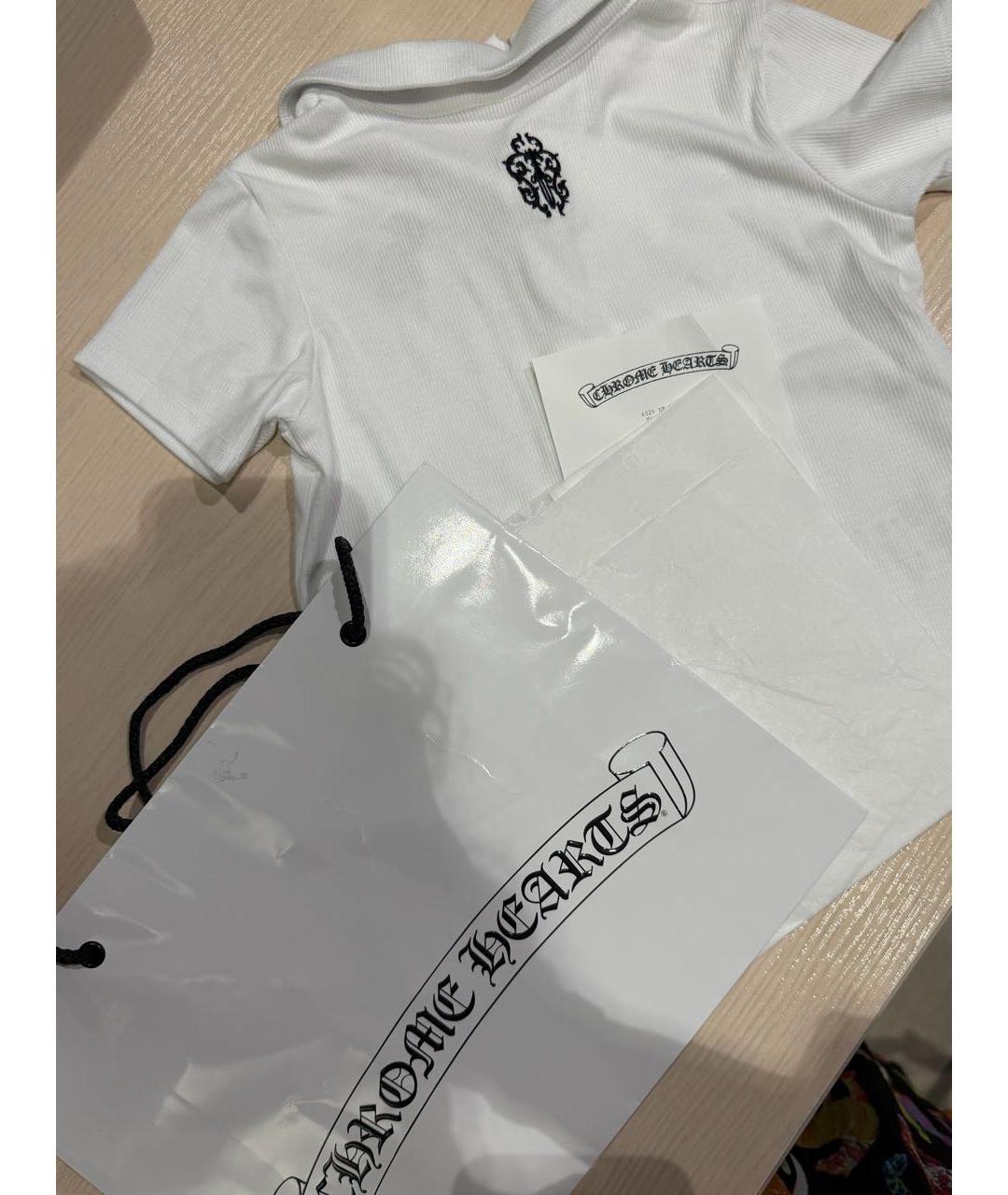 CHROME HEARTS Белая вискозная детская футболка, фото 8