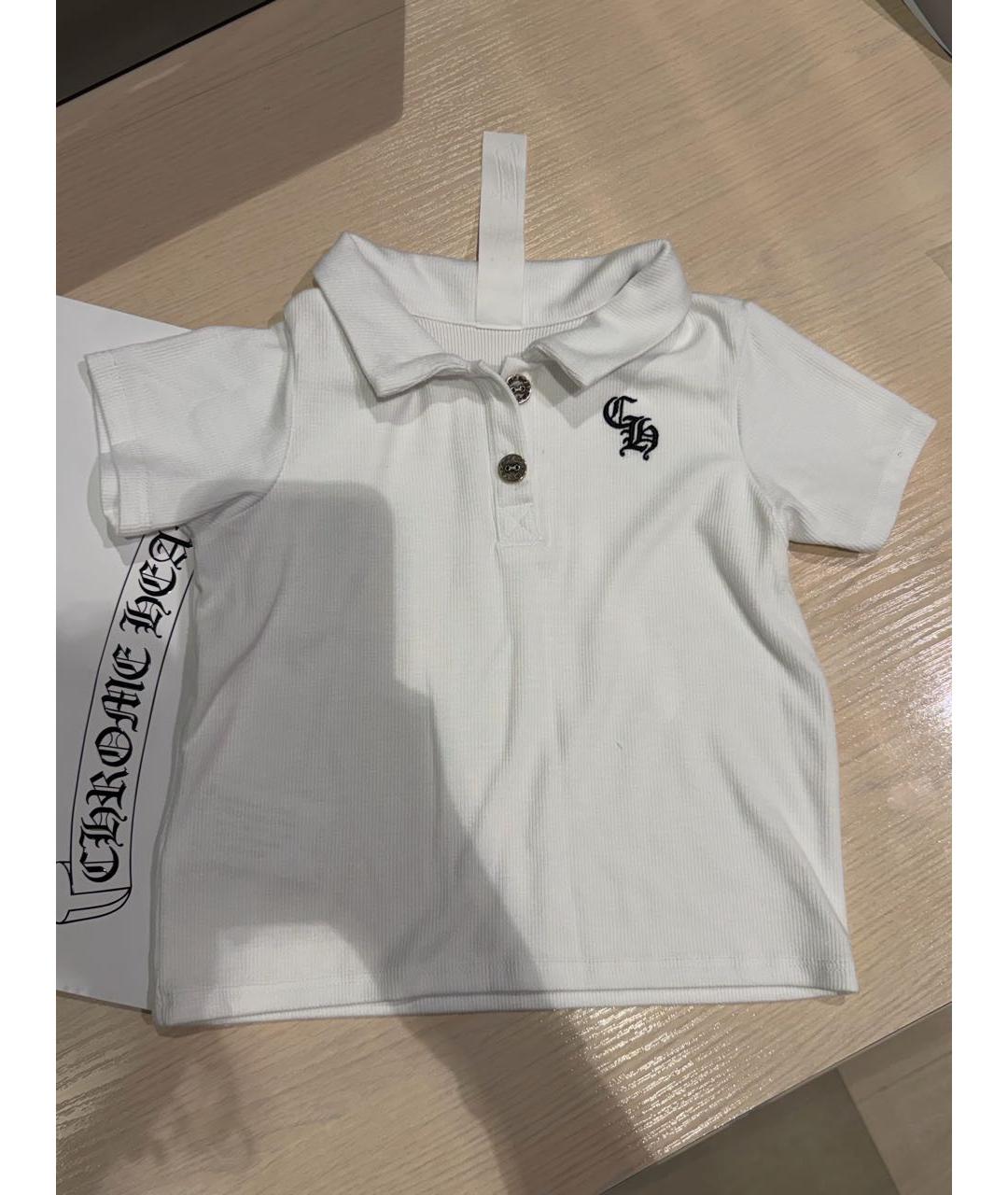 CHROME HEARTS Белая вискозная детская футболка, фото 9
