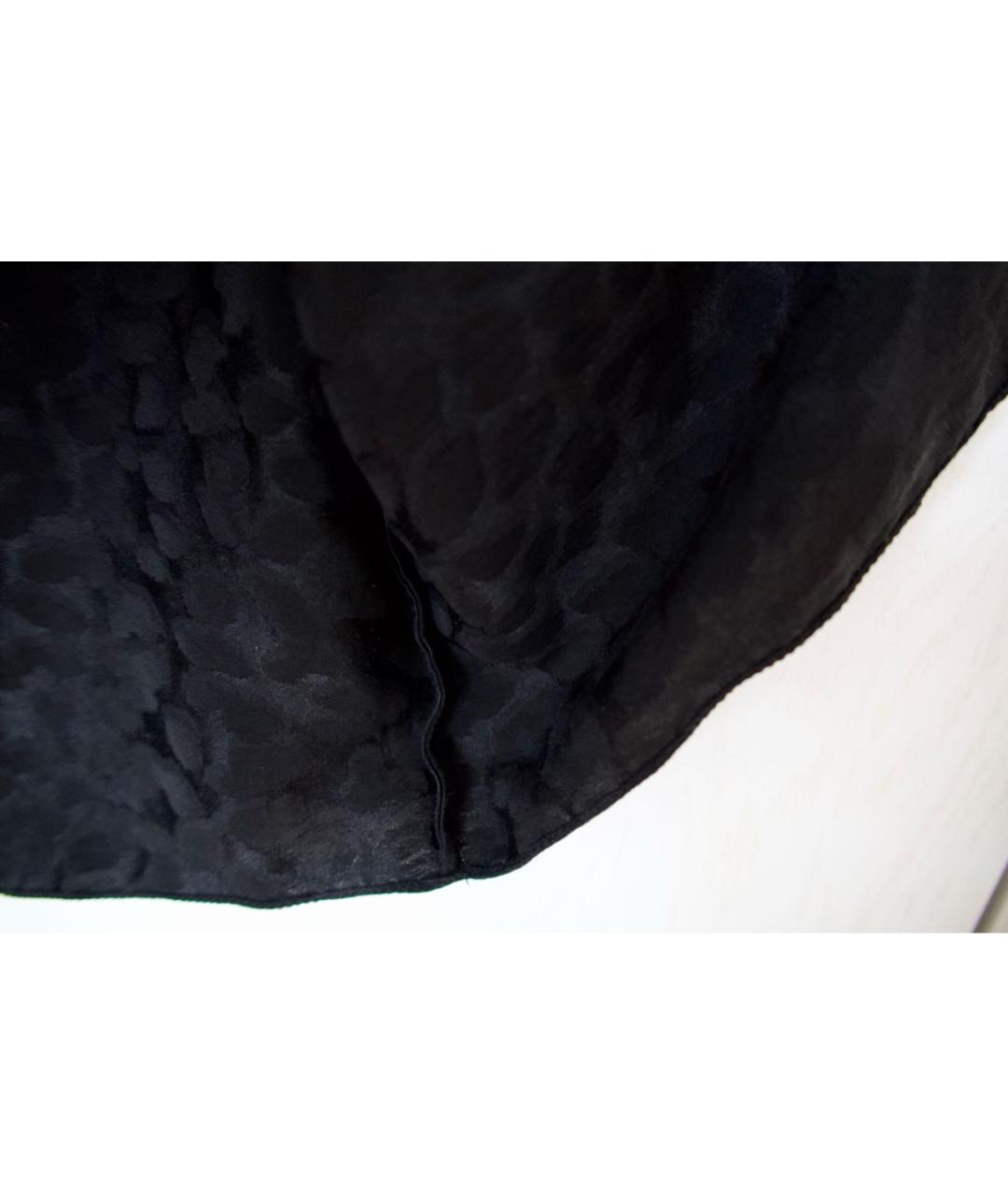 GUCCI Черная шелковая юбка миди, фото 7